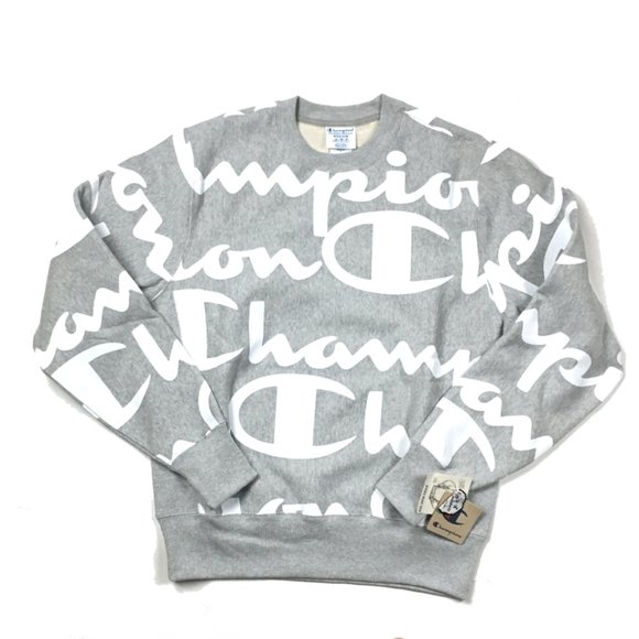 champion reverse weave heather grey crop hoodie